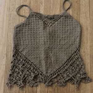 Hand crocheted top from Cuba. Medium.
